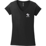 Curry College Softstyle Ladies Fit V-Neck T-Shirt