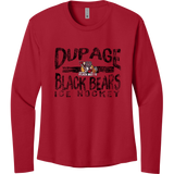 Dupage Black Bears Women's Cotton Relaxed Long Sleeve Tee